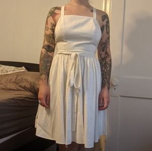 Halston Heritage White Tie Back Sundress 2